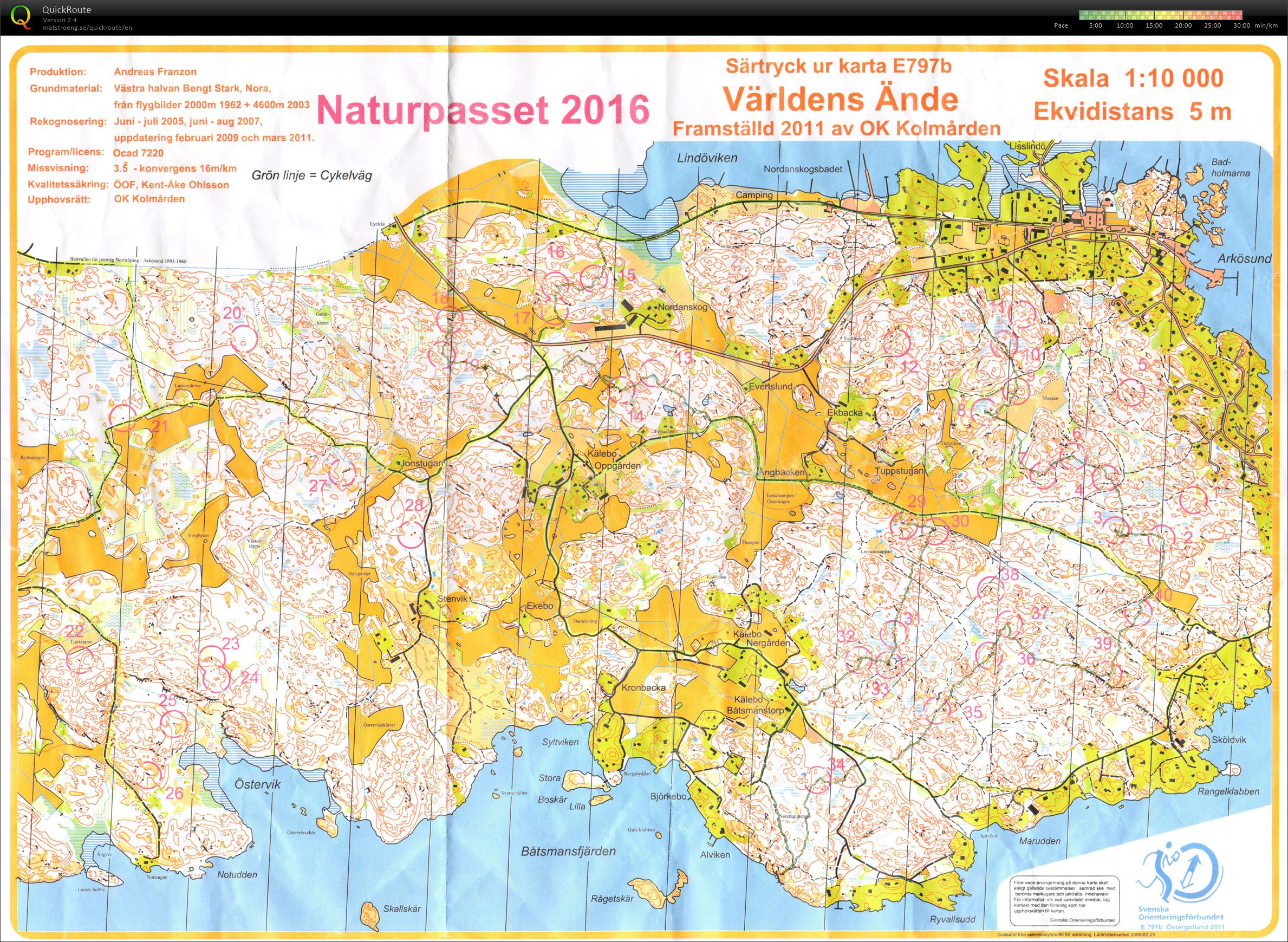 Trening Naturpass Arkösund (2016-07-18)